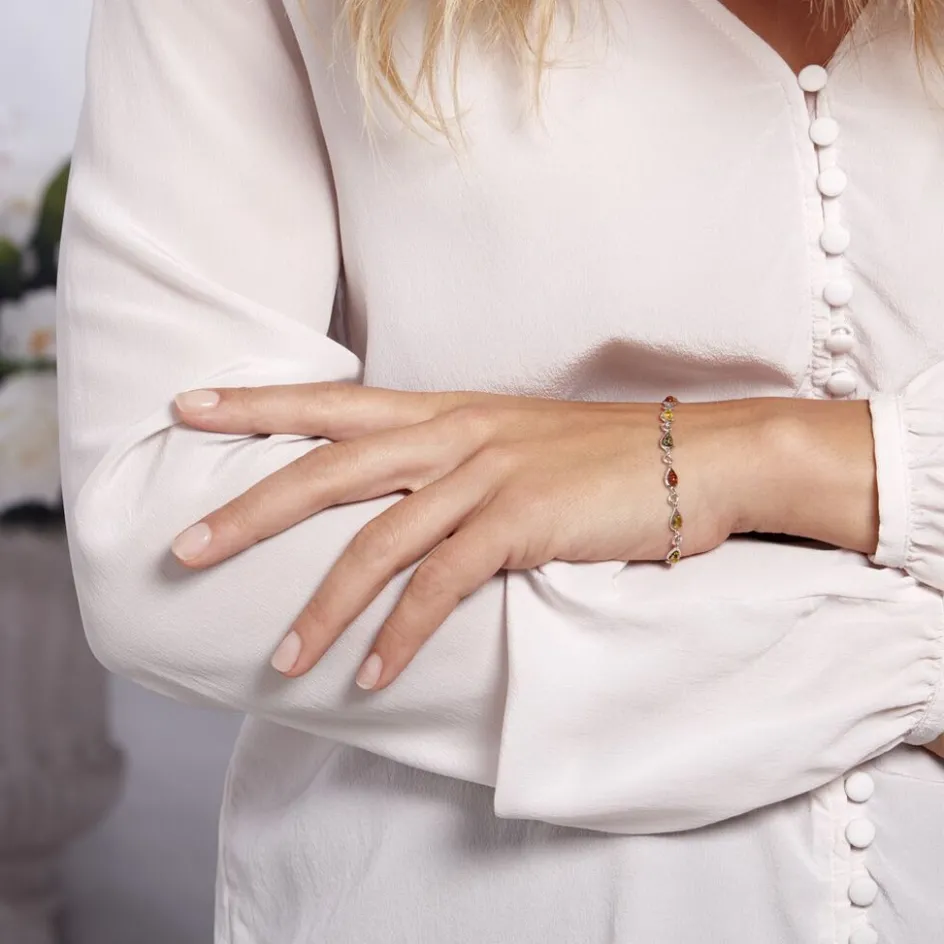 Clearance Histoire d'Or Bracelet Argent Blanc Weronika Ambre