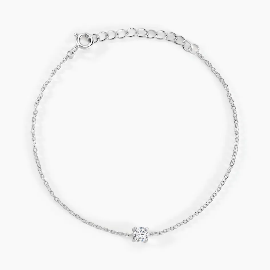 Histoire d'Or Bracelet Argent Lylwenn Oxydes De Zirconium argent blanc oxyde