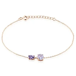 Best Histoire d'Or Bracelet Argent Rose Brenna Oxyde De Zirconium argent rose oxyde violet