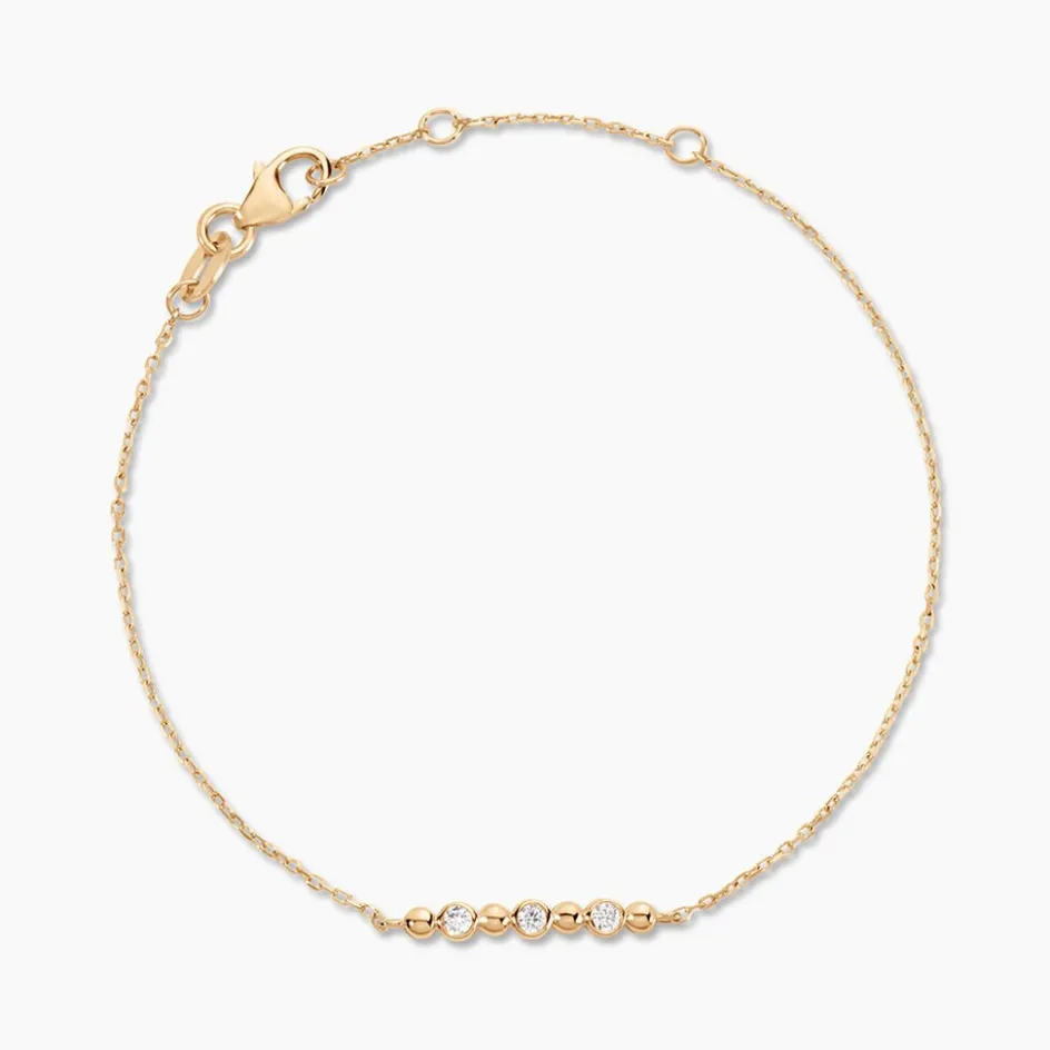 Discount Histoire d'Or Bracelet Aura Plaqué Or Jaune Oxyde De Zirconium