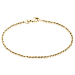 Outlet Histoire d'Or Bracelet Azelys Maille Corde Plaqué Or Jaune