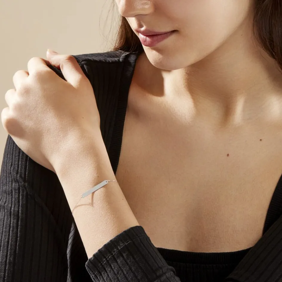 Histoire d'Or Bracelet Beavis Or Blanc* Bijoux Personnalisés|Bracelets