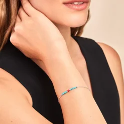 Histoire d'Or Bracelet Behati Argent Blanc Corail Turquoise* Bracelets|Bracelets Fantaisie