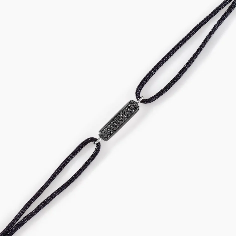 Histoire d'Or Bracelet Black Diamond Or Blanc Diamant Noirs* Bracelets|Bracelets Cordon