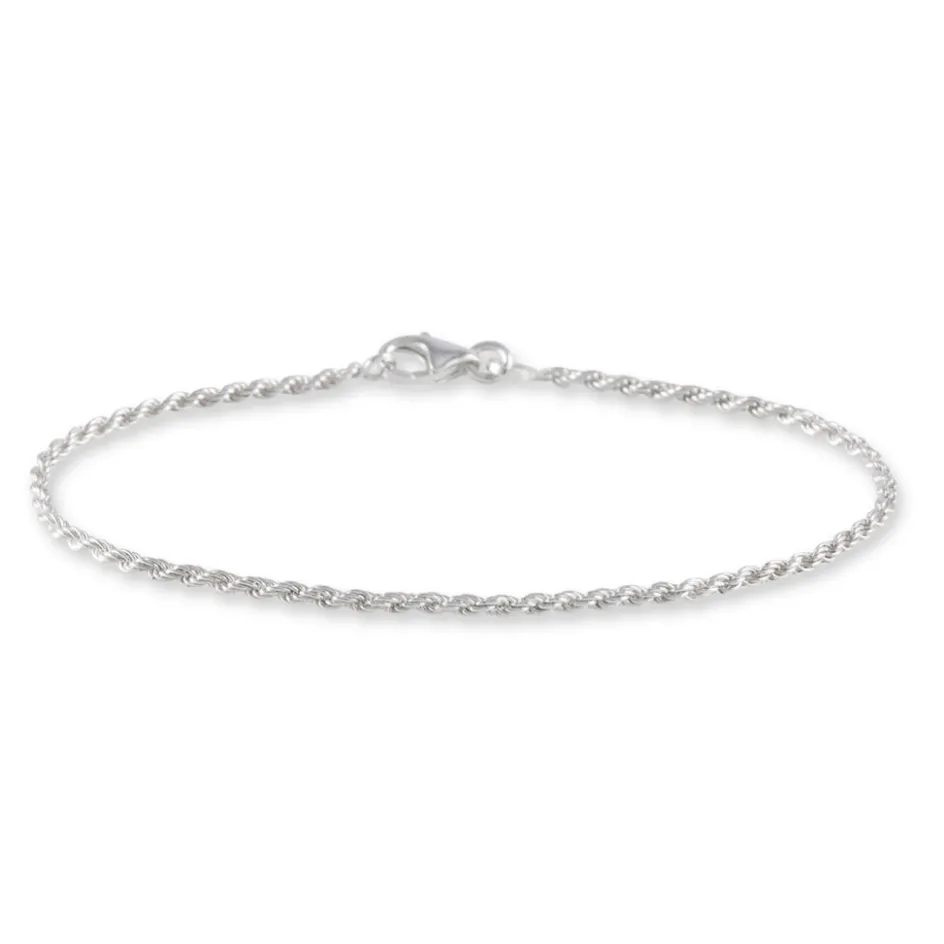 Histoire d'Or Bracelet Cacilda Maille Corde Argent Blanc