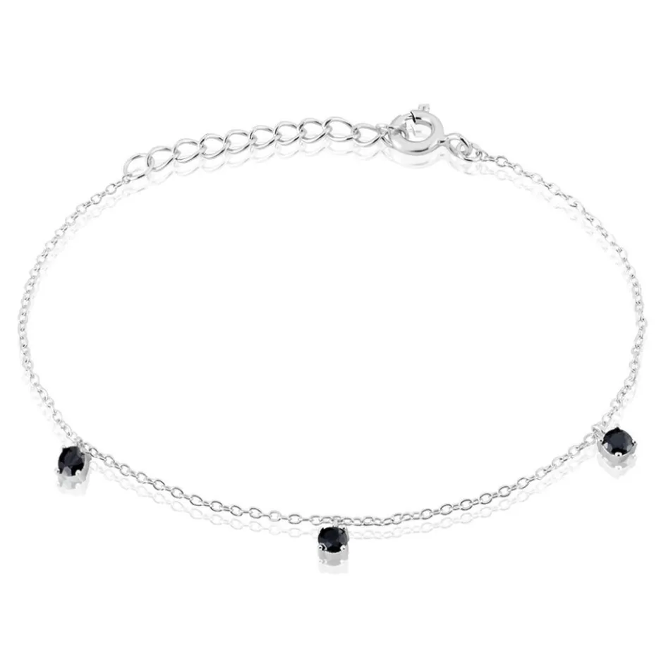 Histoire d'Or Bracelet Callias Argent Blanc Oxyde De Zirconium Noir* Bracelets|Bracelets Fantaisie