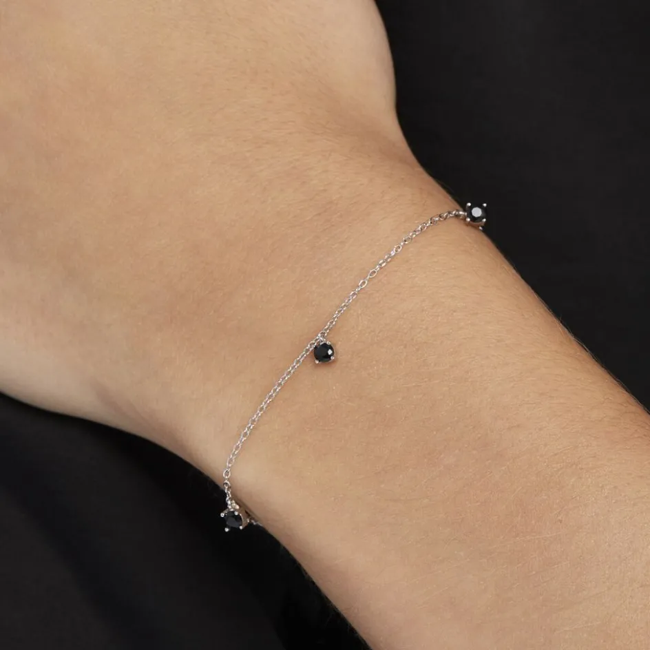 Histoire d'Or Bracelet Callias Argent Blanc Oxyde De Zirconium Noir* Bracelets|Bracelets Fantaisie