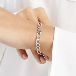 Best Histoire d'Or Bracelet Cameo Alternee 1/3 Or Blanc