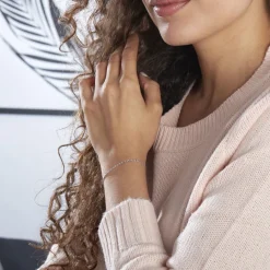 Discount Histoire d'Or Bracelet Capucin Maille Marine Plate or blanc