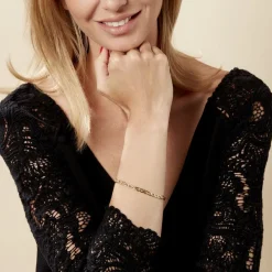 Best Histoire d'Or Bracelet Capucin Or Jaune Maille Marine Plate