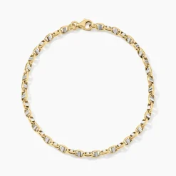 Sale Histoire d'Or Bracelet Carlo Or Bicolore Maille Marine Ronde