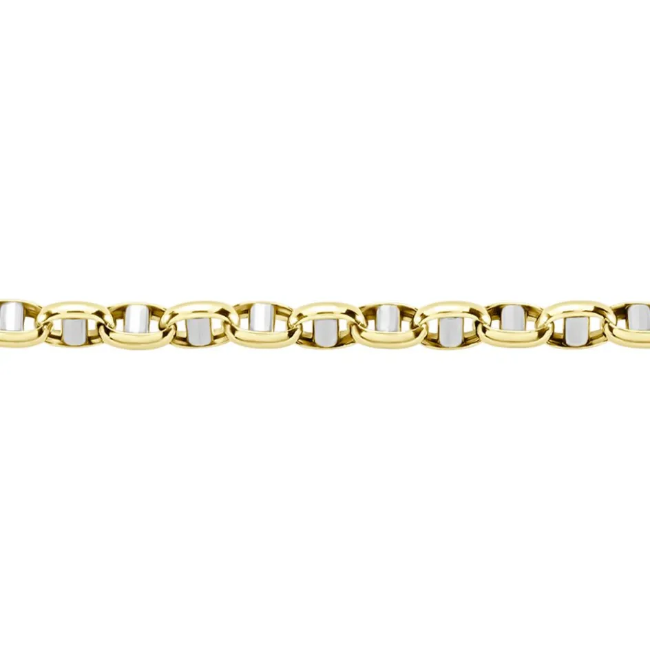 Histoire d'Or Bracelet Carlo Or Bicolore Maille Marine Ronde* Bracelets|Bracelets Maille