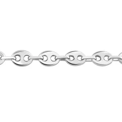 Outlet Histoire d'Or Bracelet Carrus Maille Grain De Cafe Argent Blanc