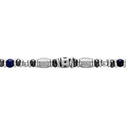 Best Histoire d'Or Bracelet Cliff Acier Gris Agate Hématite Oxyde De Zirconium acier gris agate bleu