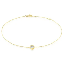 Clearance Histoire d'Or Bracelet Columbine De Zirconium Blanc or jaune oxyde