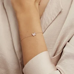 Histoire d'Or Bracelet Court Argent Rose Anne-lise Oxyde De Zirconium* Bracelets|Bracelets Fantaisie