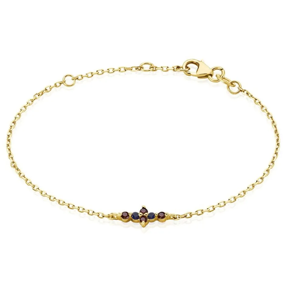 Discount Histoire d'Or Bracelet Céphée Plaqué Or Doré Pierres De Synthèses