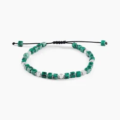 Outlet Histoire d'Or Bracelet Cusco Acier Blanc Turquoise acier blanc turquoise vert