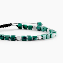 Outlet Histoire d'Or Bracelet Cusco Acier Blanc Turquoise acier blanc turquoise vert