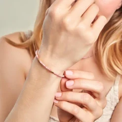 Best Histoire d'Or Bracelet Cyclades Argent Jaune Rhodonite argent jaune rhodonite rose