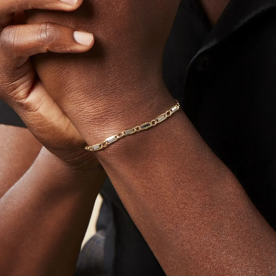 Histoire d'Or Bracelet Danae Plaquette Or Bicolore* Bracelets|Bracelets Maille