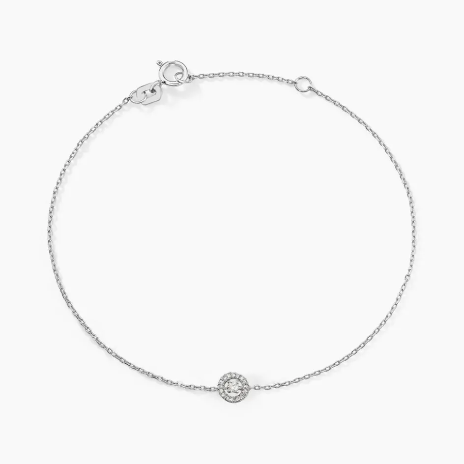 Outlet Histoire d'Or Bracelet Domitia Or Blanc Diamant