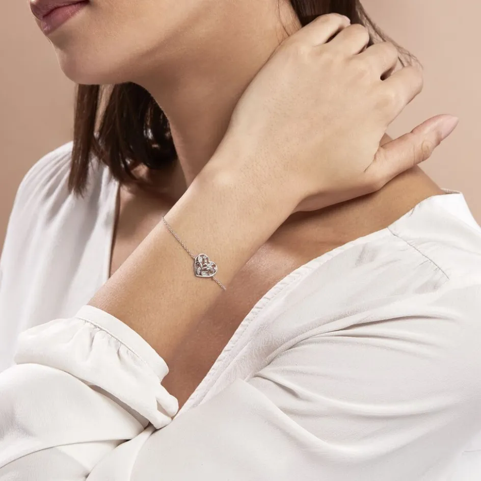 Discount Histoire d'Or Bracelet Douglas Argent Blanc Oxyde De Zirconium