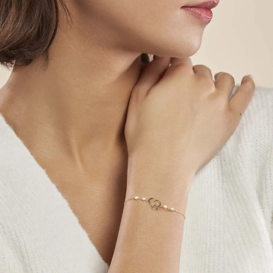 Outlet Histoire d'Or Bracelet Eri Or Jaune Perle De Culture