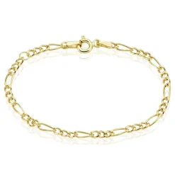 Outlet Histoire d'Or Bracelet Esma Maille Alternee 1/3 Or Jaune