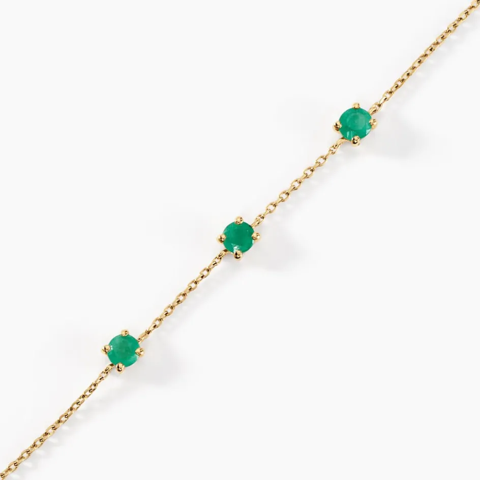 Clearance Histoire d'Or Bracelet Esmerald Rendez-vous Or Jaune Emeraude