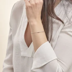 Outlet Histoire d'Or Bracelet Eucleia Argent Blanc