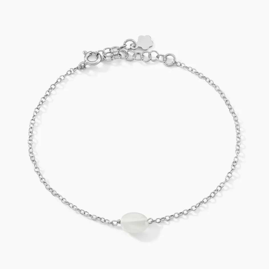 Histoire d'Or Bracelet Evren Argent Blanc Pierre De Synthese* Bracelets|Bracelets Fantaisie