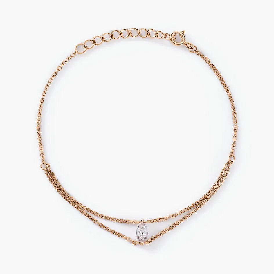 Discount Histoire d'Or Bracelet Giulette De Zirconium argent rose oxyde