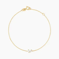 Outlet Histoire d'Or Bracelet Glendower Or Jaune Diamant Synthétique