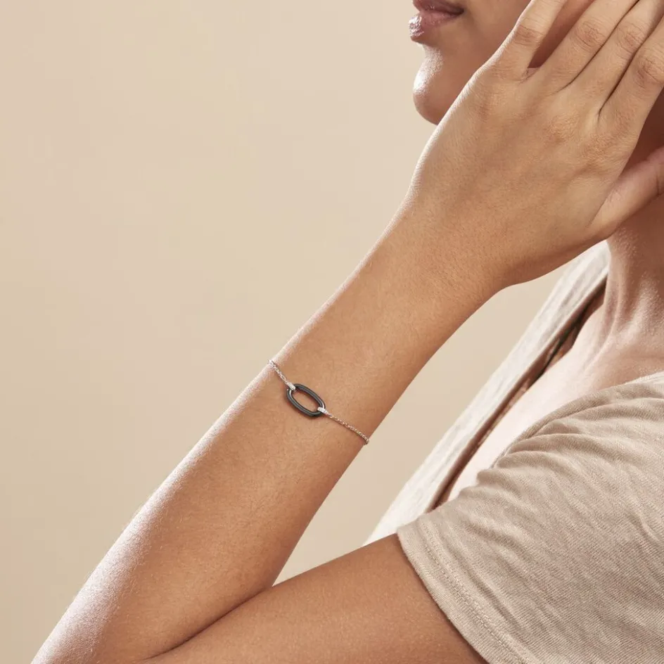 Histoire d'Or Bracelet Greta Argent Blanc Céramique Et Oxyde De Zirconium* Bracelets|Bracelets Fantaisie