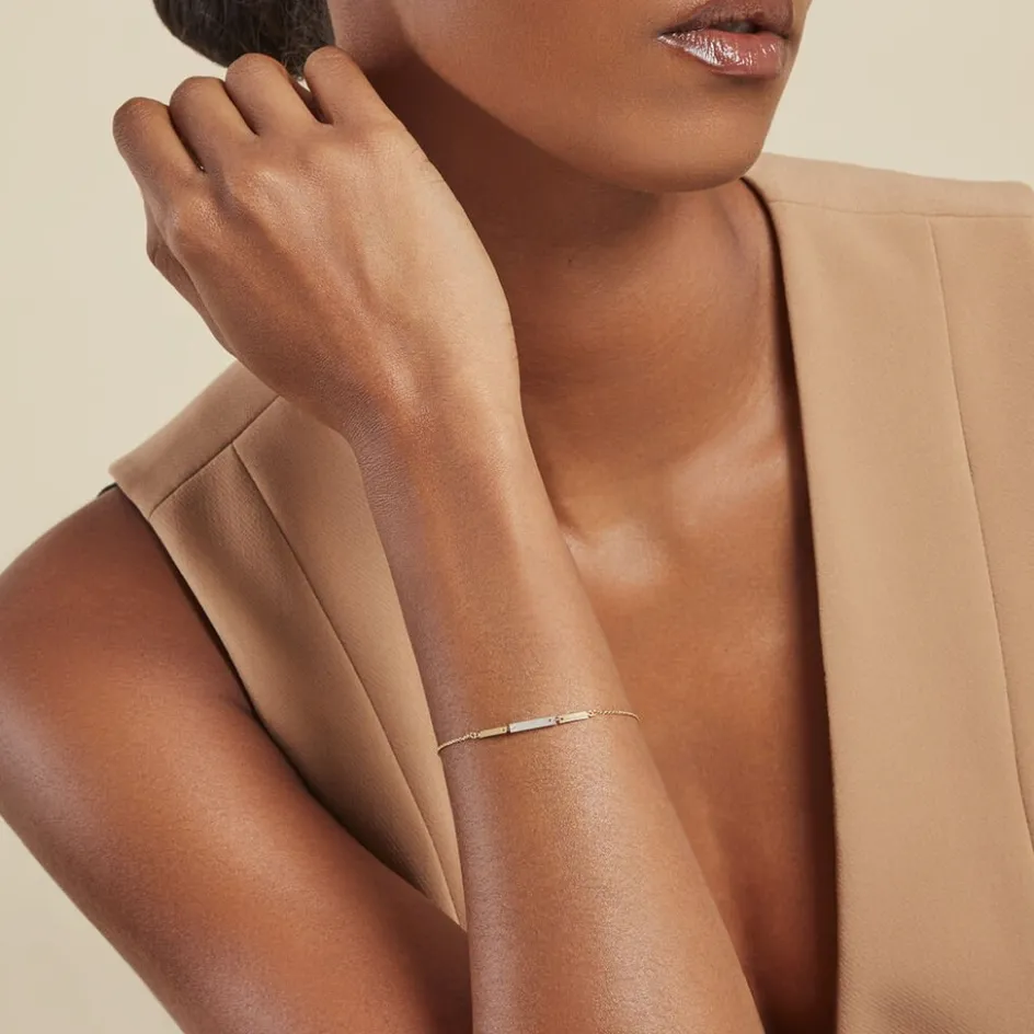 New Histoire d'Or Bracelet Halcyone Or Jaune Nacre or jaune nacre blanche