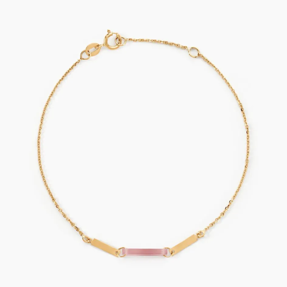 Clearance Histoire d'Or Bracelet Halcyone Or Jaune Calcédoine or jaune calcédoine pêche