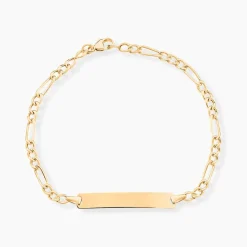 Histoire d'Or Bracelet Identité Bartolomee Maille Alternee 1/3 Or Jaune* Bijoux Personnalisés|Bracelets