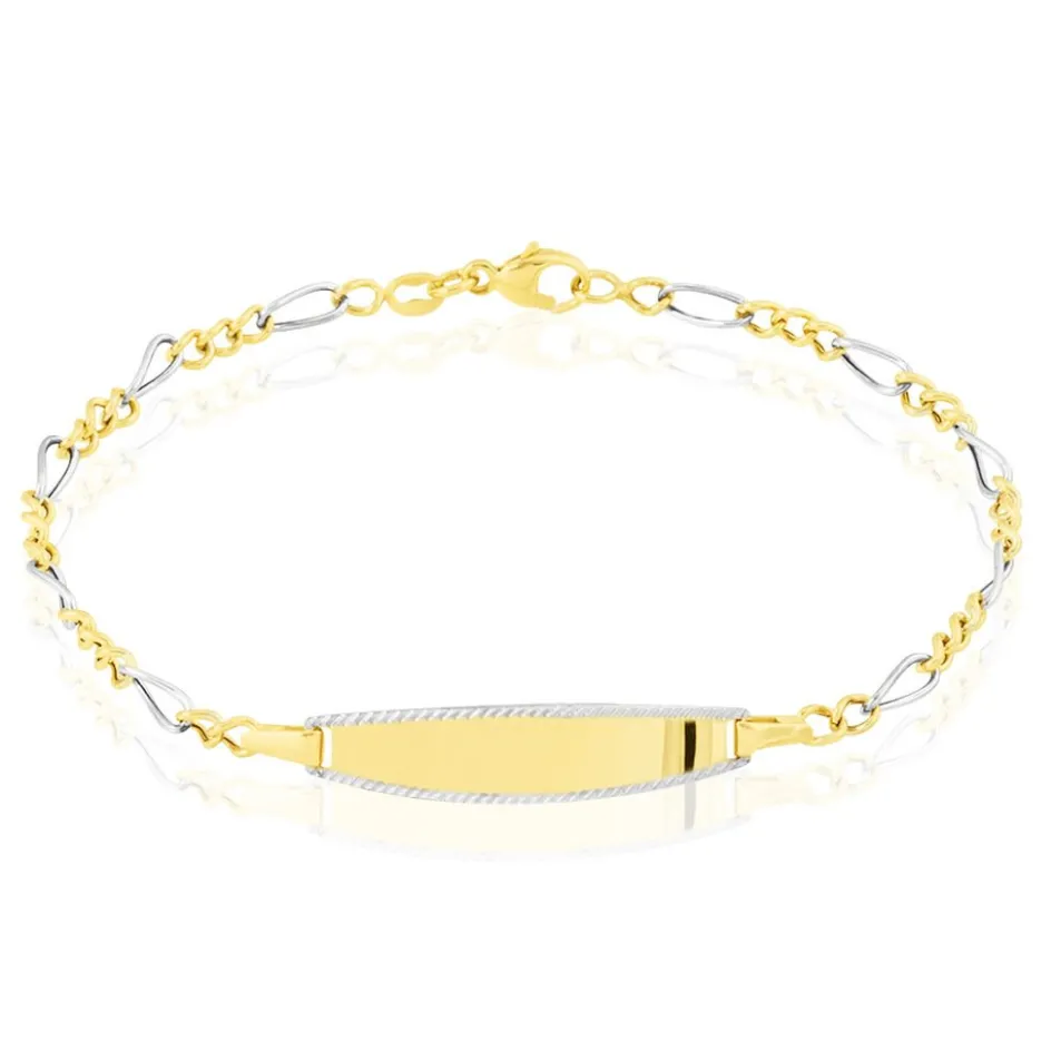 Histoire d'Or Bracelet Identité Bartolomee Maille Alternee 1/3 Or Bicolore* Bracelets|Gourmettes