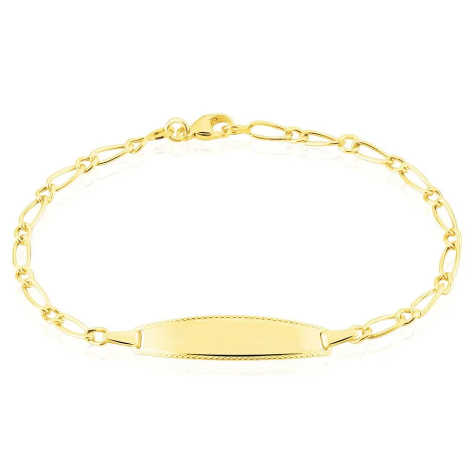 Discount Histoire d'Or Bracelet Identité Bartolomee Maille Alternee 1/1 Or Jaune