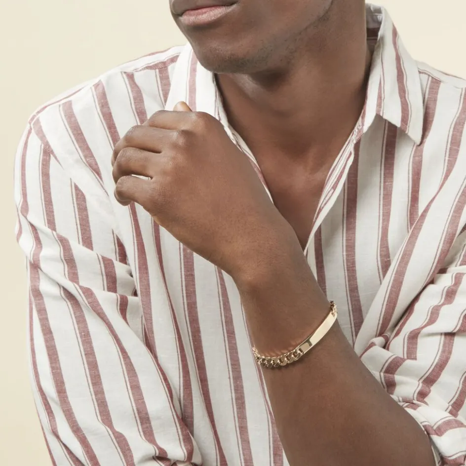 Best Histoire d'Or Bracelet Identité Clement Plaqué Or Jaune