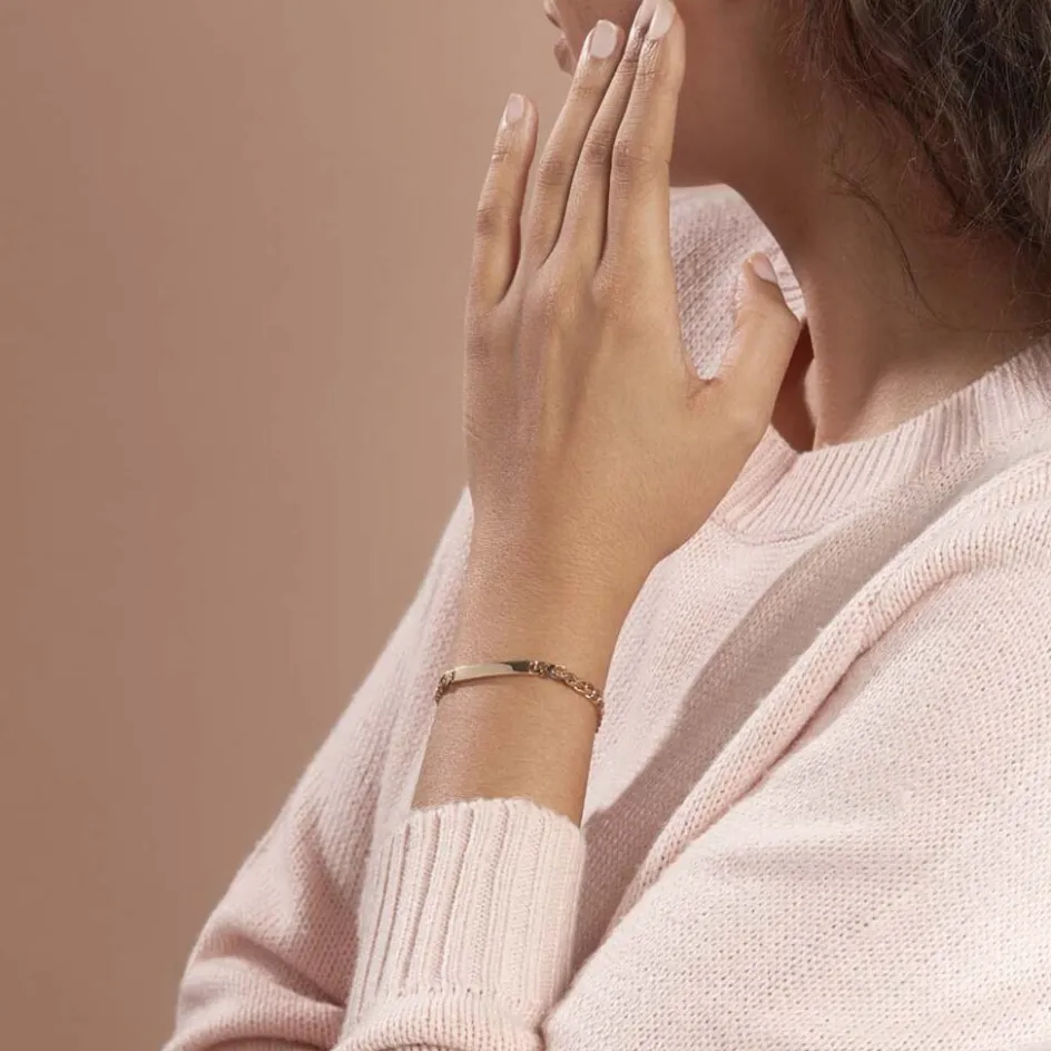 Histoire d'Or Bracelet Identité Clement Plaqué Or Jaune* Bijoux Personnalisés|Bracelets