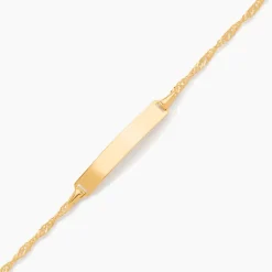 Best Histoire d'Or Bracelet Identité Ericka Maille Singapour Or Jaune