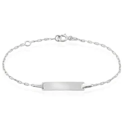 Histoire d'Or Bracelet Identité Esta Maille Forçat Or Blanc* Bijoux Personnalisés|Bracelets