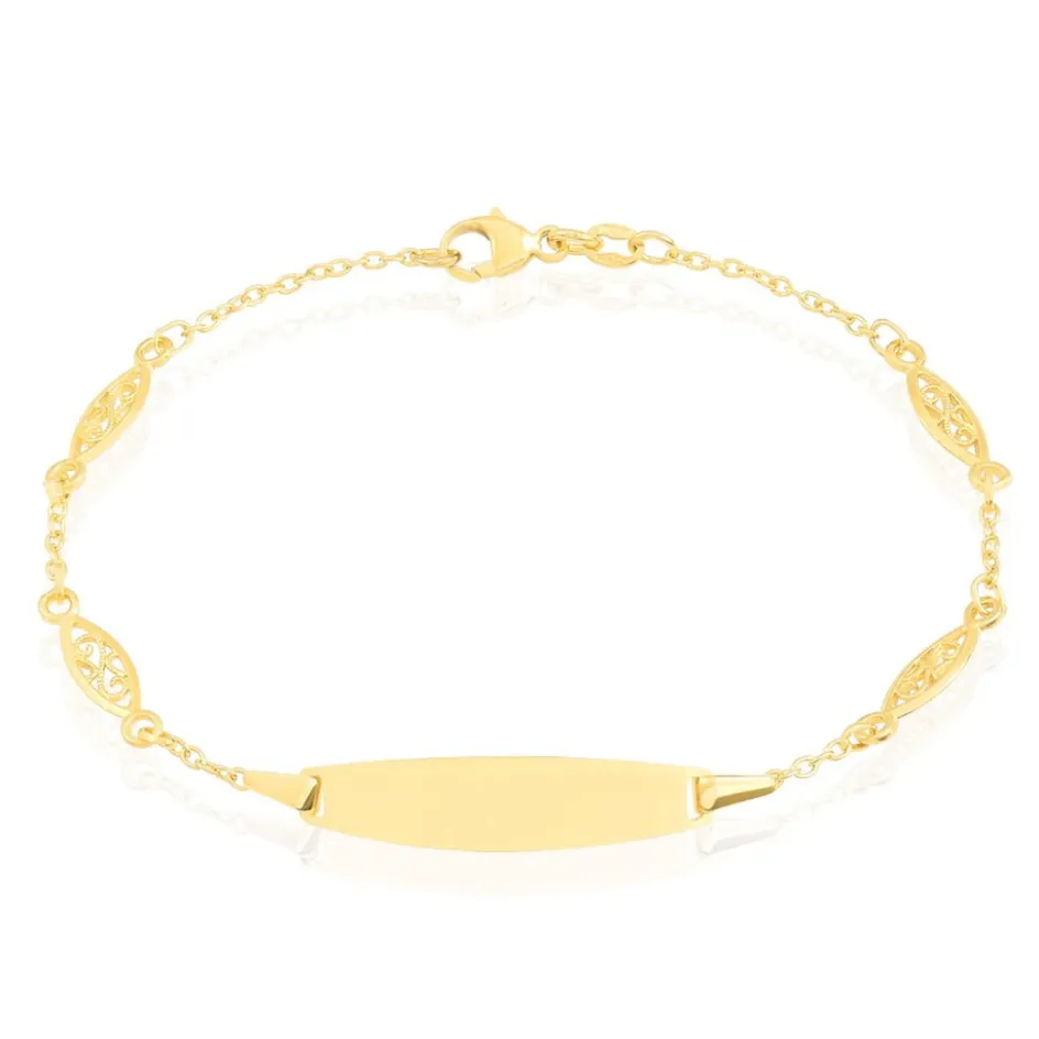 Histoire d'Or Bracelet Identité Eudoxie Maille Filigrane Or Jaune* Bijoux Personnalisés|Bracelets