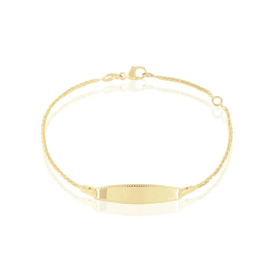 Outlet Histoire d'Or Bracelet Identité Euriel Maille Palmier Or Jaune