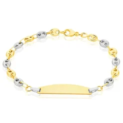 Histoire d'Or Bracelet Identité Evin Maille Grain De Cafe* Bijoux Personnalisés|Bracelets