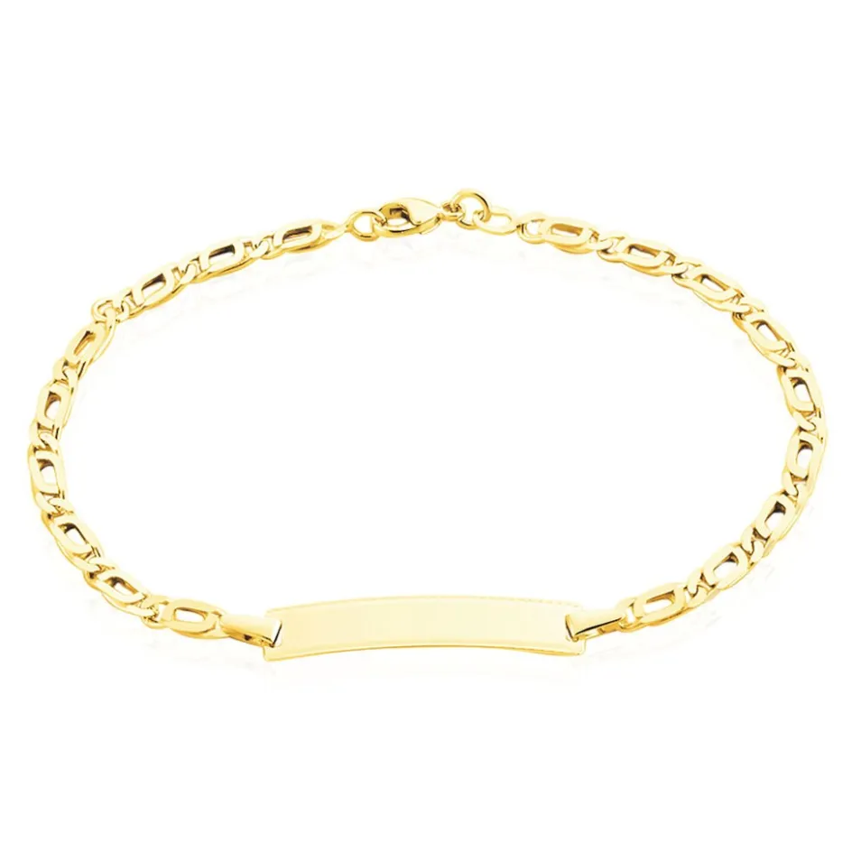 Clearance Histoire d'Or Bracelet Identité Fanelia Maille Marine Or Jaune