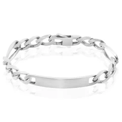 Histoire d'Or Bracelet Identité Vivian Maille Alternee 1/3 Argent Blanc* Bijoux Personnalisés|Bracelets