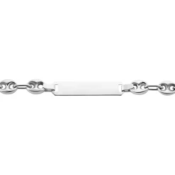 Histoire d'Or Bracelet Identite Argent Blanc Carrus* Bijoux Personnalisés|Bracelets